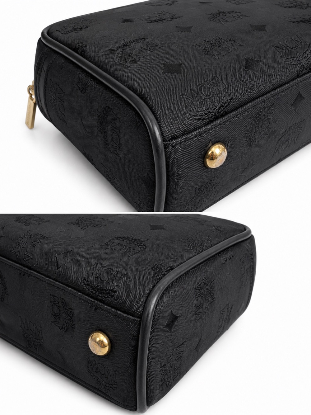 Authentic MCM Black Logo Monogram Tote w/ COA - Picture 12 of 14